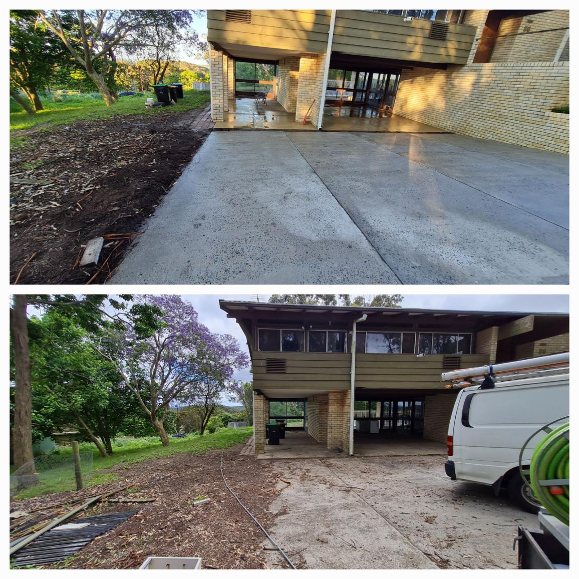 Pressure cleaning before and after — Hawkesbury