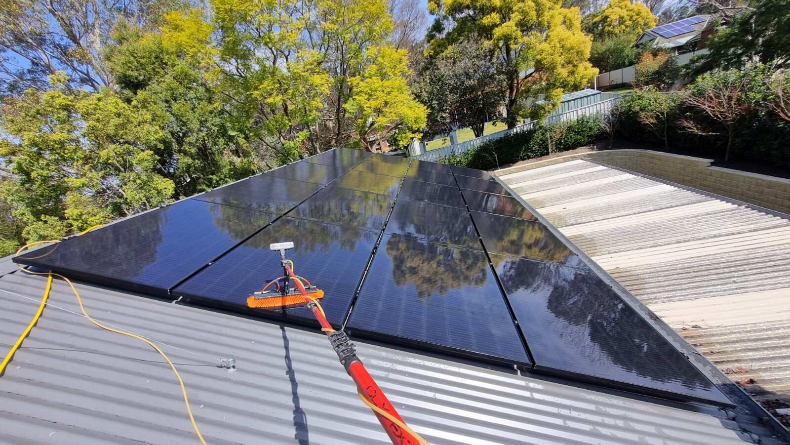 Solar panel cleaning in the Hawkesbury by Grime Free